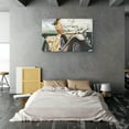 thumbnail image 5 of Startonight Canvas Wall Art Abstract Beige Retro Car and Woman Painting Framed 32" x 48", 5 of 6