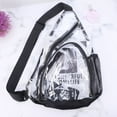 thumbnail image 4 of Diekin Outdoor Fashion Chest Bag PVC Transparent Waterproof Chest Bag for Men Women (Black), 4 of 5