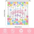 thumbnail image 6 of Valentines Shower Curtain Conversation Heart Bathroom Shower Curtain Valentine Candy Love Hearts Shower Curtains Bathtub Decor with 12 Hooks 72x72 Inches, 6 of 7