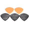 thumbnail image 2 of 5pcs Triangle Shape Guitar Pick Plectrum 3pcs in Black 2pcs in Orange, 2 of 5