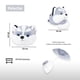 thumbnail image 2 of Bolsa De Peluche Suave De Lobo Gris Con Movimiento, 2 of 6