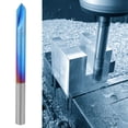 thumbnail image 3 of End Mill 90 Degree Chamfer Chamfer End Mill Chamfer Router Bit End Mills 2 Flutes Cutter Carbide Chamfering Mill Blue Coating Chamfer End Mill Hand Tool, Chamfer Cutter End Mill, 3 of 7