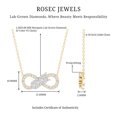 thumbnail image 6 of Rosec Jewels Lab Grown Diamond Infinity Necklace - Nature Inspired Vine Leaf Necklace for Anniversary - EF-VS Grade, 14K Yellow Gold, 6 of 7