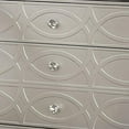 thumbnail image 3 of Nightstand with USB and Circular Decorative Pattern Silver - Saltoro Sherpi, 3 of 5