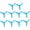 Blue, variant on 10PCS 3-Blade Propeller 70mm 2mm Hole Plastic RC Plane Drone Blades for DIY Boat Car Rotating Accessories