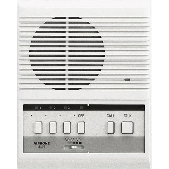 Aiphone LEM-3 Open Voice Selective Call Master Intercom, Accepts Up to Three Door or Sub-Master Intercoms