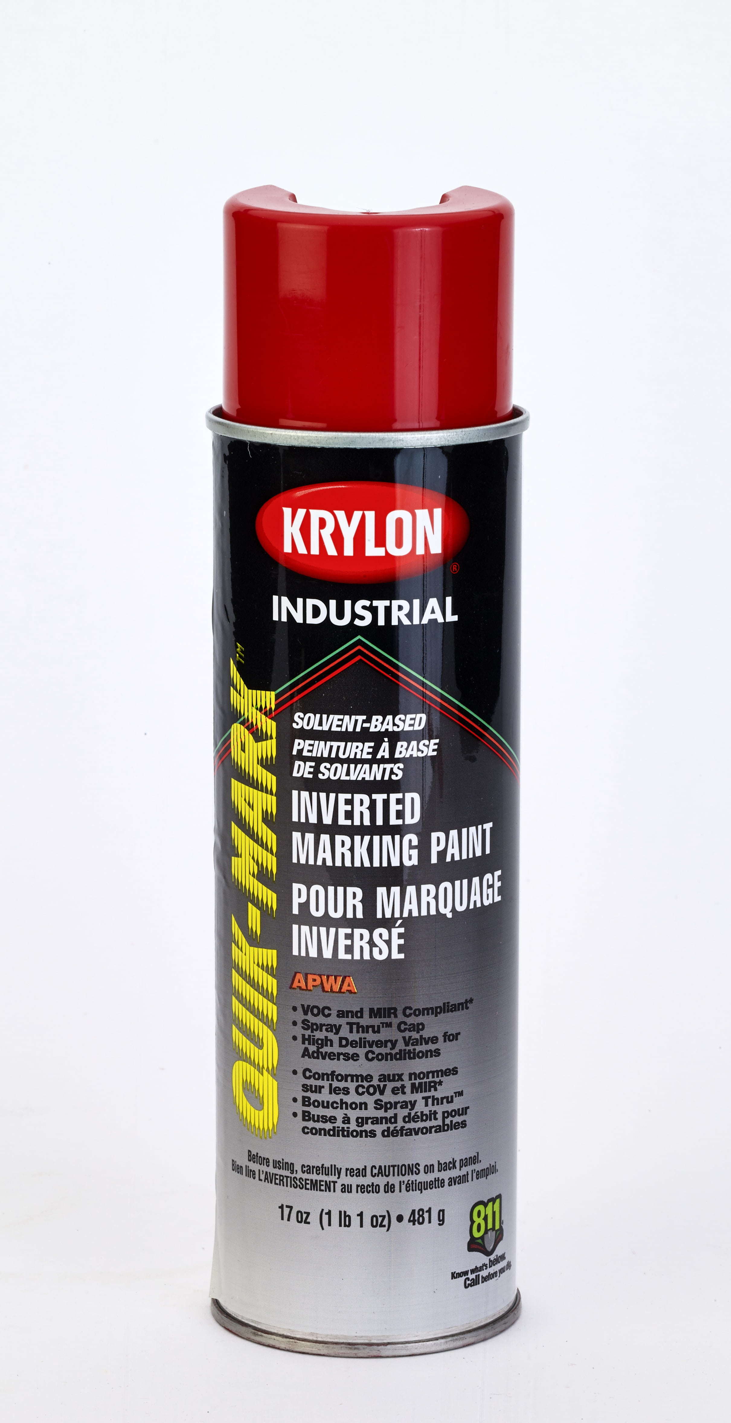 Krylon QuikMark APWA SolventBased Red Inverted Marking Paint (Set of