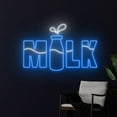 thumbnail image 2 of Handmadetneonsign Milk Logo Neon Sign, Milk Bottle Wall Decor, Milk Shop Open Logo Wall Decor, 2 of 5