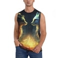 thumbnail image 6 of Daiia Firefly Forest Fox Printed Men's Tank Tops,Casual Soft Sleeveless Gym Muscle Shirts Bodybuilding Tee-3X-Large, 6 of 8