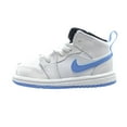 thumbnail image 4 of Jordan 1 Mid BT Toddlers Shoes White/Legend Blue/Black 640735-127 (5 M US), 4 of 6