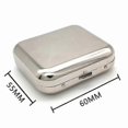thumbnail image 4 of Stainless Steel Portable Ashtray with Lid - Square Metal Tray for Smokers, 4 of 5