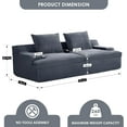 thumbnail image 5 of US Pride Furniture Oversized Foam 4-Seater 90 in Couch for Living Room in Soft Corduroy Fabric, No Assembly, Grey, 5 of 5