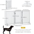 thumbnail image 3 of PawHut Dog Gate 3-Panel Foldable with Feet for Medium Dogs and Below, White, 3 of 10