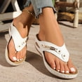thumbnail image 7 of Tbopshirt Summer Orthopedic Sandals for Women Dressy Wide Width Flip Flops Plantar Fasciitis Feet Sandal with Arch Support Comfortable Open Toe Wedge Orthopedic Thong, 7 of 7