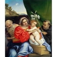 thumbnail image 2 of Lorenzo Lotto 20x24 Gold Ornate Framed and Double Matted Museum Art Print Titled - Virgin and Child with Saints Jerome and Nicholas of Tolentino (1523-1524), 2 of 4