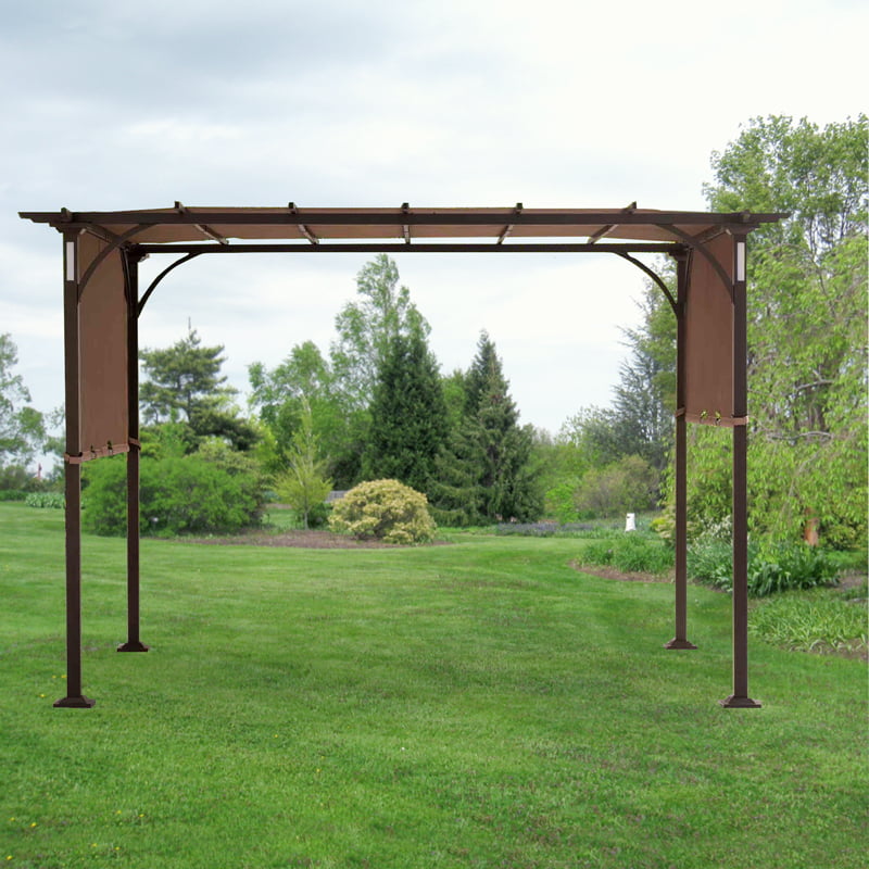 17x6.5Ft Pergola Canopy Replacement Cover Outdoor Yard Patio Tan Garden UV30+ 