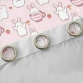 thumbnail image 4 of Homewish Cartoon Rabbits Curtains Pack of 2 (42x84 Each) For Children Teens Girls,Polka Dots Curtains Blackout,Kawaii Animal Bedroom Curtains,Breathable Home Decor, 4 of 6