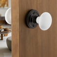 thumbnail image 3 of Nostalgic Warehouse Clawhi_Dp_Nk Vintage White Porcelain Dummy Door Knob Set - Bronze, 3 of 7
