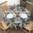 thumbnail image 3 of Gray Highland Cow Layer Pattern Round Tablecloth 60"x60",Wrinkle Wipeable Table Cloth for Kitchen Dining Room Picnic Patio Party, 3 of 6