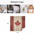 thumbnail image 5 of Canada Cloth Napkins, Red Maple Leaf Flag Vintage Farmhouse Wooden Grain Washable and Reusable Dinner Napkins Set of 2, Table Napkin for Kitchen Party Birthday Wedding Hotel Housewarming 20"x20", 5 of 9