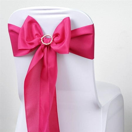 

5 pcs Fuchsia / Fushia Polyester Chair Sashes