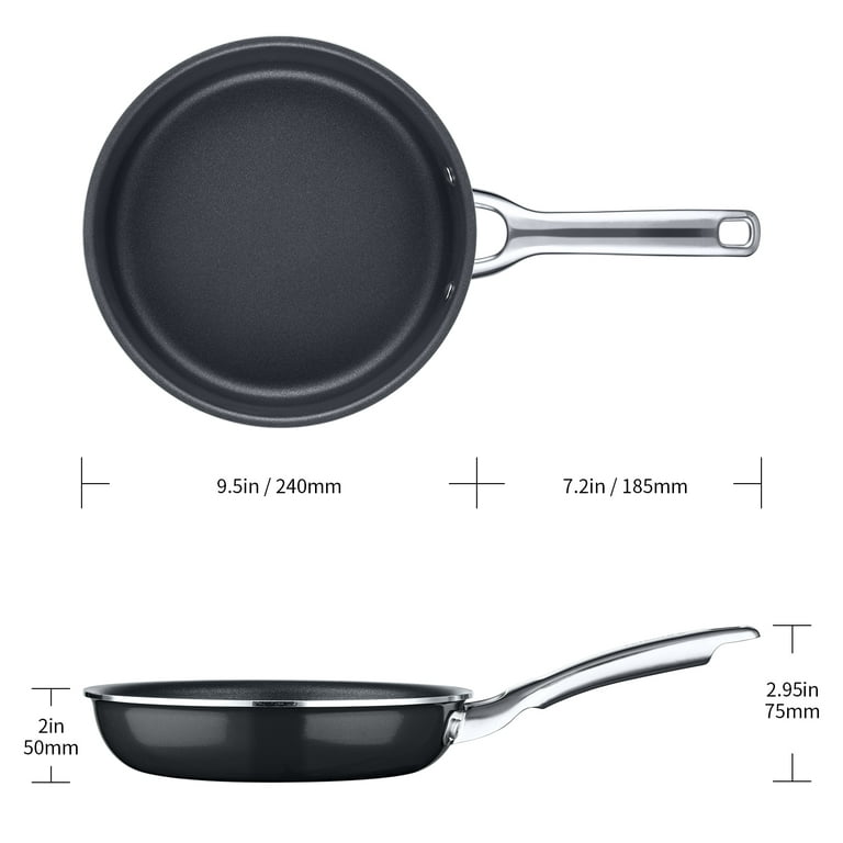  LECOOKING 9.5“ Nonstick Frying Pan, Nonstick Fry Pan Griddle Pan,  Dishwasher and Oven Safe, PFOA-Free, Stovetop Grill Pan Works with Gas, Electric  Stove, Induction Cooktops: Home & Kitchen