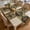 Color 4, variant on SPXUBZ Vintage Table Runner and Placemats Set of 5, 4 Pcs Linen Table Mats with Table Runner, Rustic Farmhouse Damask, Rustic Farmhouse Kitchen Dining Room Table Decorations