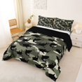 thumbnail image 2 of Manfei Western Camo Shark King Size Comforter Sets, Countryside Camouflage Comforters King Size, Green, Black Reversible, 3 Pieces, 1 Comforter and 2 Pillowcases, 2 of 7