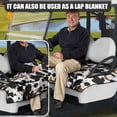 thumbnail image 5 of Whosucclay Cow Print Pattern Golf Cart Seat Cover, Breathable Anti-Slip 4 Front Storage Pockets Golf Cart Seat Protector for Club Car EZGO Yamaha, 52.36" x 32.28", 5 of 7