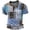 a-Blue11322, variant on FINALGANG Mens Short Sleeve Henley Shirt With Patchwork Plaid Pattern Color Block Contrast Trim Collar Loose Fit Tees For Casual Daily Wear Yellow M