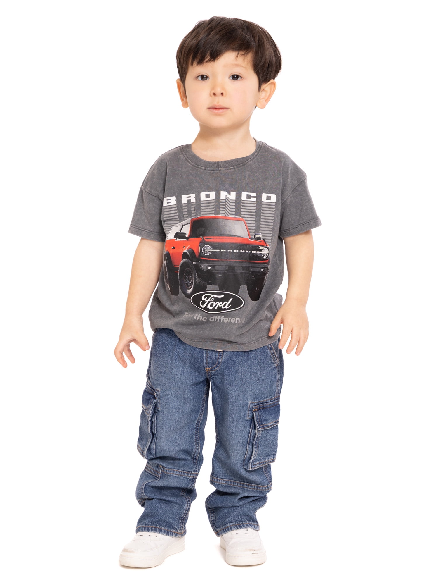 Ford Bronco Toddler Graphic Crewneck Tee with Short Sleeves, Sizes 12M-5T