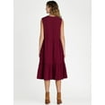 thumbnail image 5 of Vestido de algodón de doble tela sin mangas para mujer Time and Tru, tallas XS-XXXL, 5 of 5