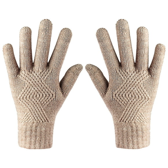 Winter Gloves Touchscreen Gloves Wool Knitted Touchscreen Gloves Men and Women Winter Warm Gloves