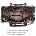 thumbnail image 4 of Shiny Patent Faux Leather Handbags Barrel Top Handle Satchel Bag Shoulder Bag for Women, 4 of 6