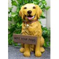 thumbnail image 1 of Grande Statue de Chiot Golden Retriever avec Collier, Panneau de Vœux, 1 of 7