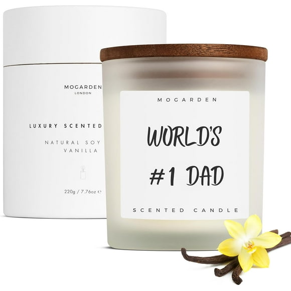 Dad Gifts, Gifts for Dad, Fathers Day Gift, Fathers Day Candle, Luxury Vanilla Scented Candle Soy 220g