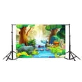 thumbnail image 2 of GreenDecor Cartoon Waterfall Backdrop 7x5ft Photography Background Forests Stream Grass Trees Fairy Tale Children Baby Kids Portraits Photos Video Studio Props, 2 of 5