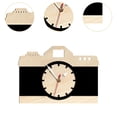 thumbnail image 2 of deevoka Wall Clock Cartoon Camera Shape Bedroom Clock for Bathroom Desktop Classroom Black, 2 of 7