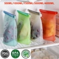 thumbnail image 2 of Sacs en Silicone Réutilisables Sac Alimentaire en Silicone Hermétique Sac de Conservation Alimentaire de Qualité Alimentaire pour Légumes, Liquides, Collations, Viande Rouge 3000ML, 2 of 6