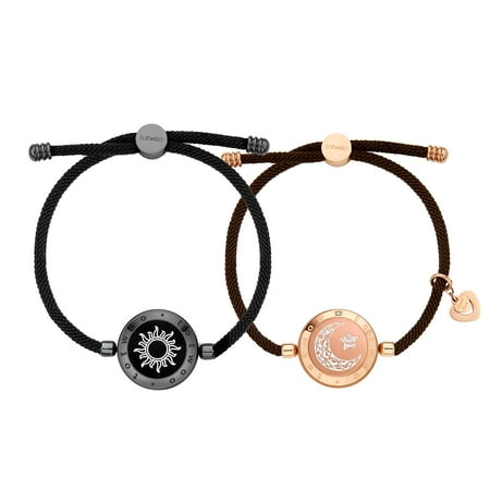 Totwoo Long Distance Touch Bracelets for Couples, Vibration & Light up for Love Couples Bracelets | Long Distance Relationship Gifts for Girlfriend Bluetooth Pairing Jewelry