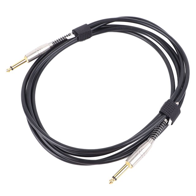 Guitar Effect Cable, Guitar Patch Cable 3 Meters Unbalanced 6.35mm Stable Sound Transmission Long Service Life Flexible for Performance