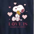 thumbnail image 3 of Peanuts - Love Is Snuggles And Cuddles  - Toddler And Youth Crewneck Fleece Sweatshirt, 3 of 6