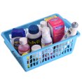 thumbnail image 2 of YBM Home Plastic Storage Basket Bin and Drawer Organizer, Blue (3-Pack), 2 of 9