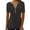 Black, variant on Summer Tops for Women 2026 Pride Shirt V-Neck Pleated Solid Color Button Up Top Going Out Tops for Women Comfortable and Loose
