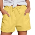 thumbnail image 2 of Afdoent Shorts For Women Straight Leg Fashion Casual Shorts With Pockets Elastic Waist Sports Loose Summer Vacation Outfit, 2 of 7