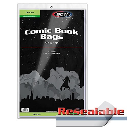 BCW Resealable Bag for Graded Comics 9 x 14