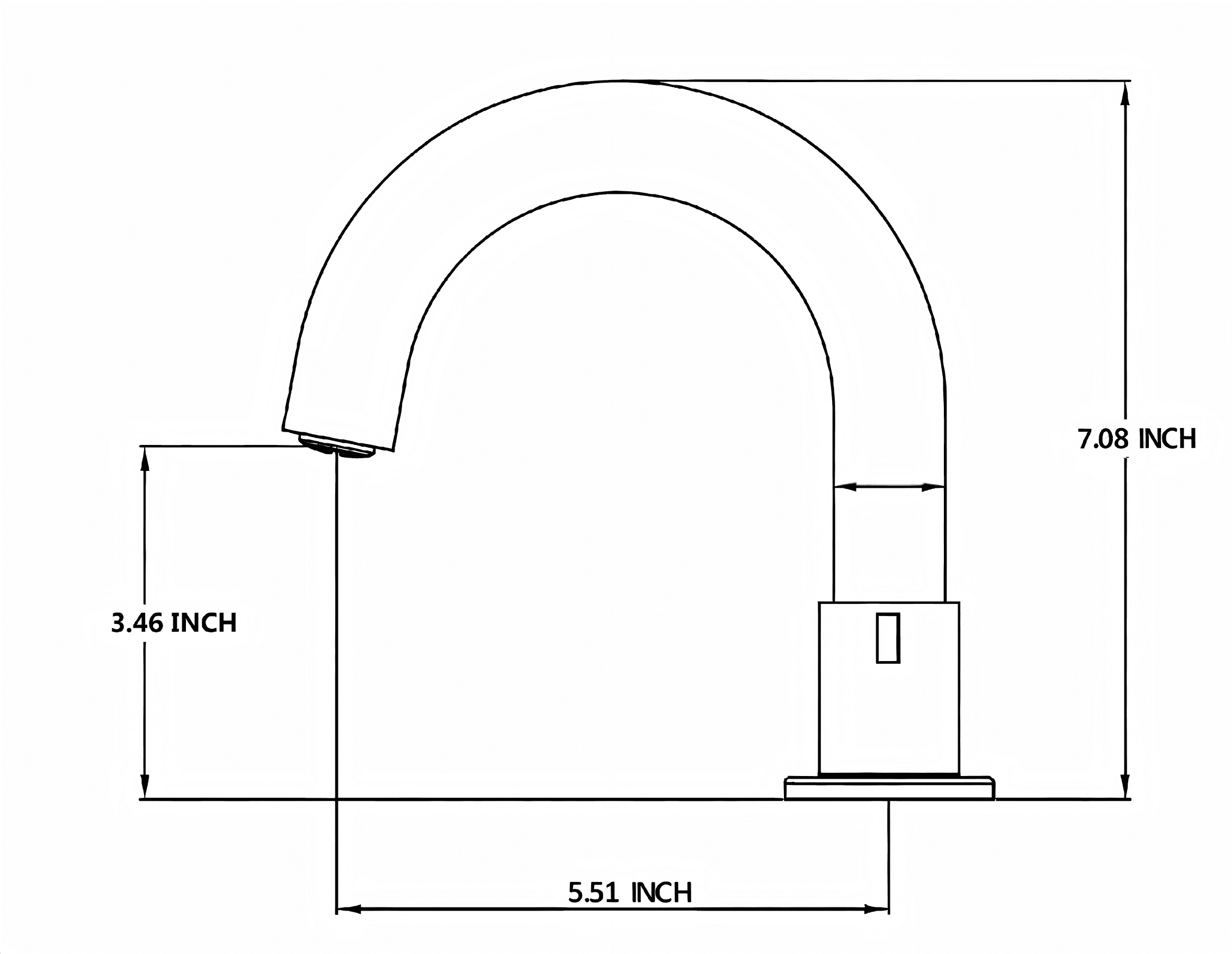8 Inch Widespread Bathroom Faucet Matte Black 2 Handle 3 Hole with 360 °   Rotating Spout and Pop-Up Drain  LJH