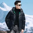 thumbnail image 3 of Chaqueta de plumón de invierno 2024, nueva ropa de diseñador de lujo para hombre, abrigo corto grueso, plumón de ganso ultraligero con capucha ligera, 3 of 5