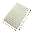 thumbnail image 2 of Knightsbridge Stylish And Comfortable All Season Traditional Racetrack Design Cotton Bath Rug 17" X 24" Ivory, 2 of 2