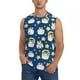 thumbnail image 1 of Fotbe Star Penguin Men's Camiseta sin Mangas Estampada para Hombres, Playera Casual para Gimnasio, Entrenamiento, Playa-Medium, 1 of 7